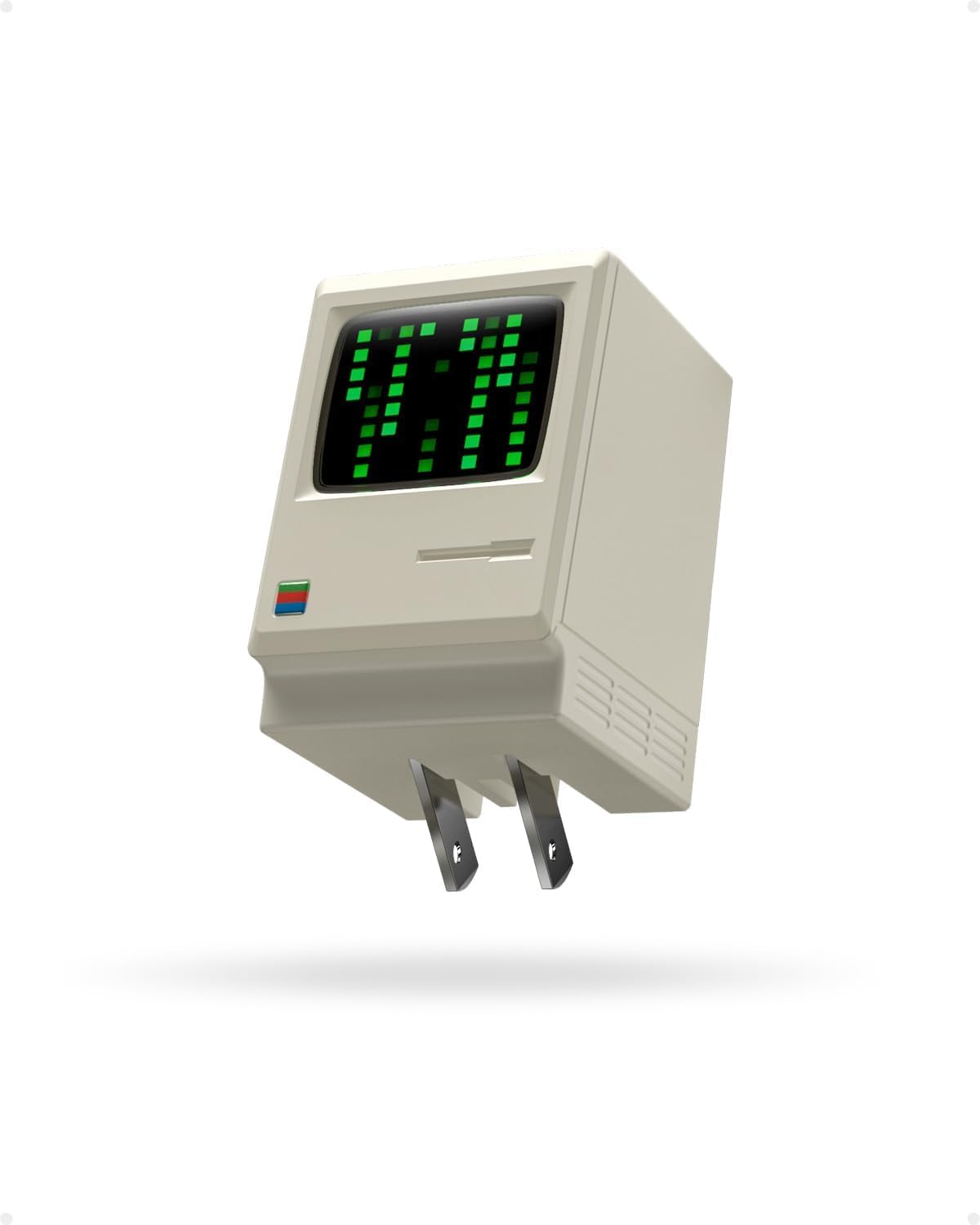 SHARGE Retro67 急速充電器【ヴィンテージ画面表示・67W高出力】三つのUSB-Cポートを搭載 折りたたみ式プラグ PSE認証済 PD/QC/PPS対応 iPhone/MacBook/ノートPC/スマホ 各種対応 レトロデザイン充電器