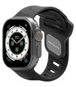 Aulumu A02 スポーツウォッチバンド|フッ素ゴム|for Apple Watch 42/44/45/46/49mm用|ファッション 防水ウォッチストラップ - ブラック