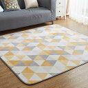 VK Living カーペット ラグ ラグマット 絨毯 200×250cm(約3畳) 滑り止め 洗える 防ダニ 抗菌 防臭 オールシーズン 床暖房 ホットカーペット対応 簡単に掃除 おしゃれ 北欧 フランネルラグ トライアングルグレー
