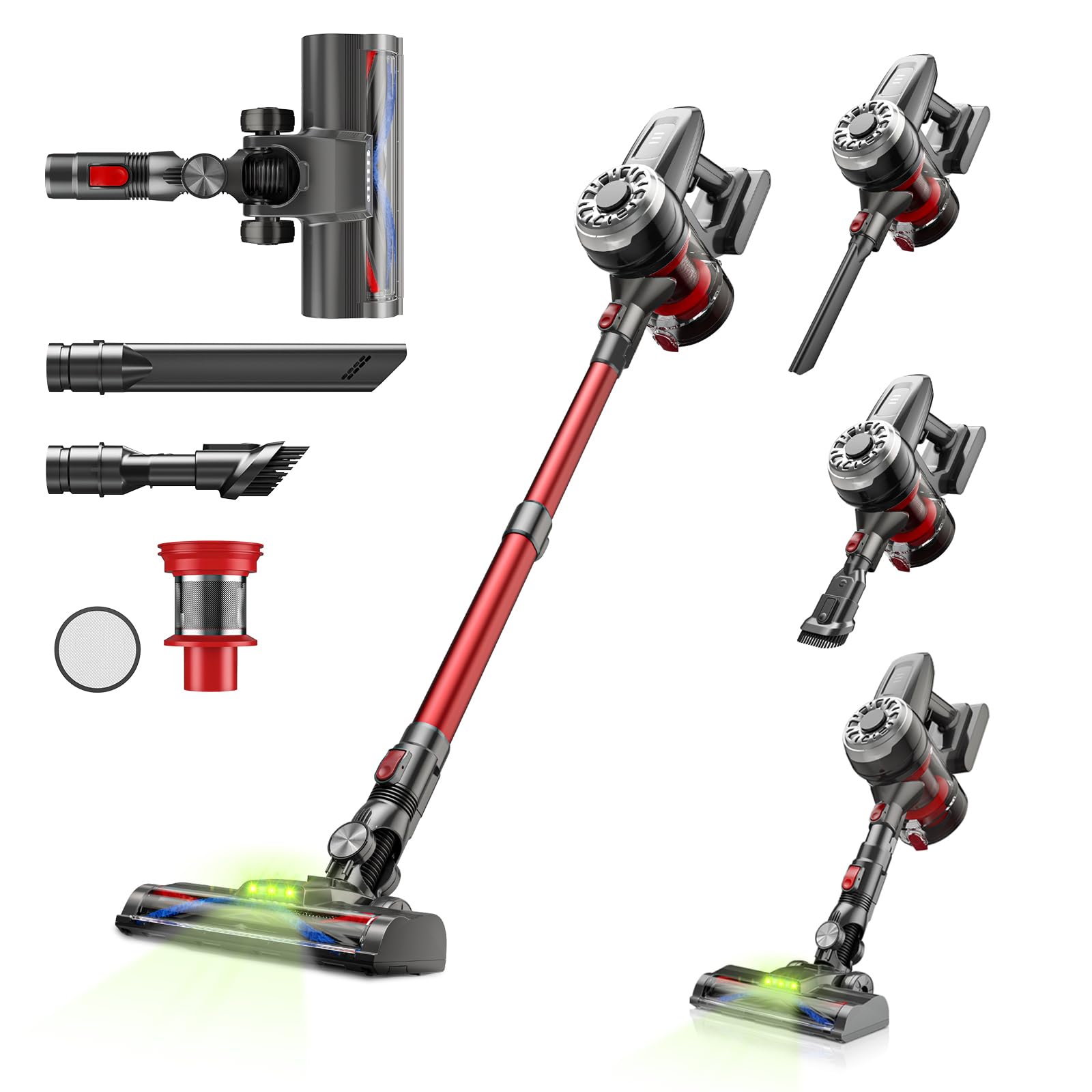 Zyvrex 掃除機 コードレス【腰痛ゼロ設計】50000Pa超強力吸引+50分連続