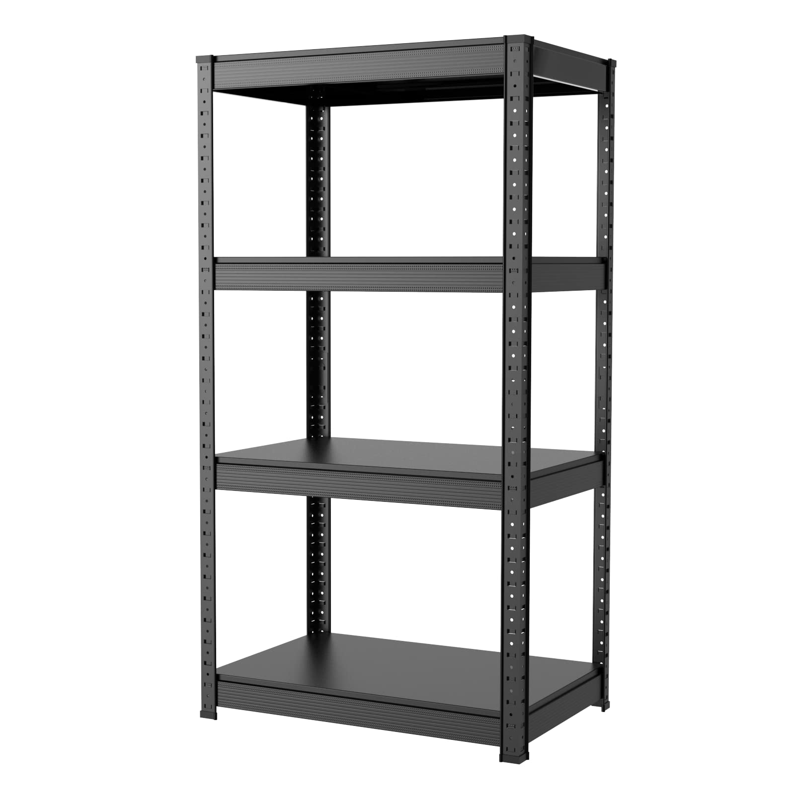Umimileラック スチールラック 幅60cm 4段 耐荷重120kg/段 メタルラック (幅60×奥行40×高さ114cm, ブラック)