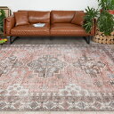 DECOMALL カーペット 3畳 ペルシャ絨毯風 ラグ マット 200x250CM 洗える 花柄 オールシーズン 滑り止め 防ダニ 防臭 床暖房対応 ピンク