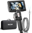 Ralcam先端可動式ファイバースコープ 5.5mm極細いスコープカメラ 4.5インチIPS液晶モニター 検査カメラ IP67防水 配管カメラ 高輝度LEDライト付き 精密機械 配管/排水口/ガス管補修 掃除 設備の点検 日本語対応 (5.5MM-2Mケー