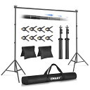 EMART 背景スタンド 撮影スタンド 260x300cm 幅、高さ調節可能 背景布/グリーンバックスタンド 生放送、web会議、ビデオ通信、動画などに適用 グ...