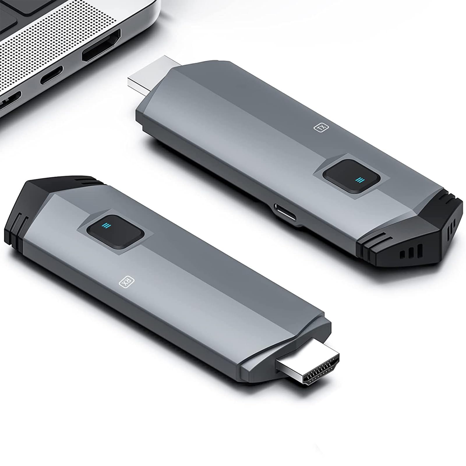 KZNTAKU ワイヤレス hdmi 送受信機セット【日本技適認証済+1080P@60Hz/5Ghz/30M安定転送距離】 ポータブル 送信機4台増設対応 設定/WiFi不要 映像音声同期出力 プライバシー保護 簡単接続 超低遅延 PC/Mac/Windo