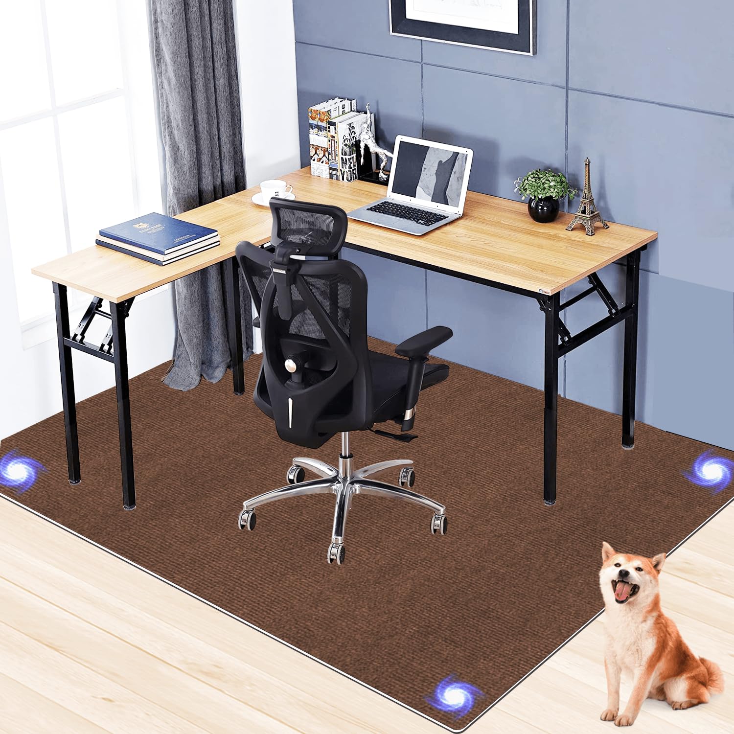 【 限定ブランド】チェアマット 特大 180 140cm フローリング Bolinker 椅子 マット デスクマットフローリング ゲーミングフロアマット床保護マット チェアキズ防止 凹み防止ズレない床 傷防止滑り止め 丸洗い可能 床傷防止(ブラウン)