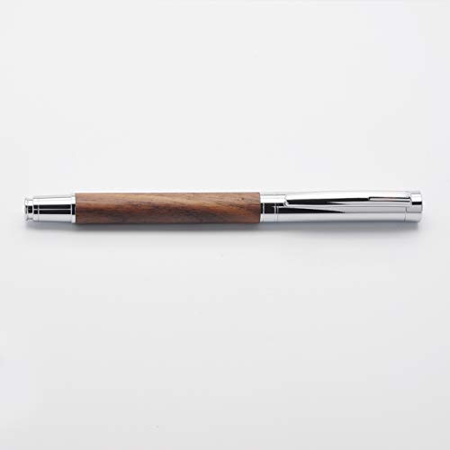 LACHIEVA LUX 高級筆記具 天然木クルミ、ドイツ製のペン先 水性ボールペンギフトセット 贈り物