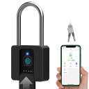 eLinksmart 南京錠 鍵 APPと指紋ロック 吊長タイプ 69mm スマート南京錠 屋外 防水 補助錠 自転車 工場 学校 スーパーマーケット 倉庫 大きめの門 盗難防止 頑丈
