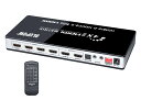 BLUPOW HDMIマトリックス切替分配器 セレクター 4入力2出力+音声分離「光デジタル・3.5mmステレオ音声分離付き」1080P120Hz・4K60Hz・hdmi2.0・hdcp2.2・HDR・ARC対応 異なる解像度出力可能・ダウンスケール機能・