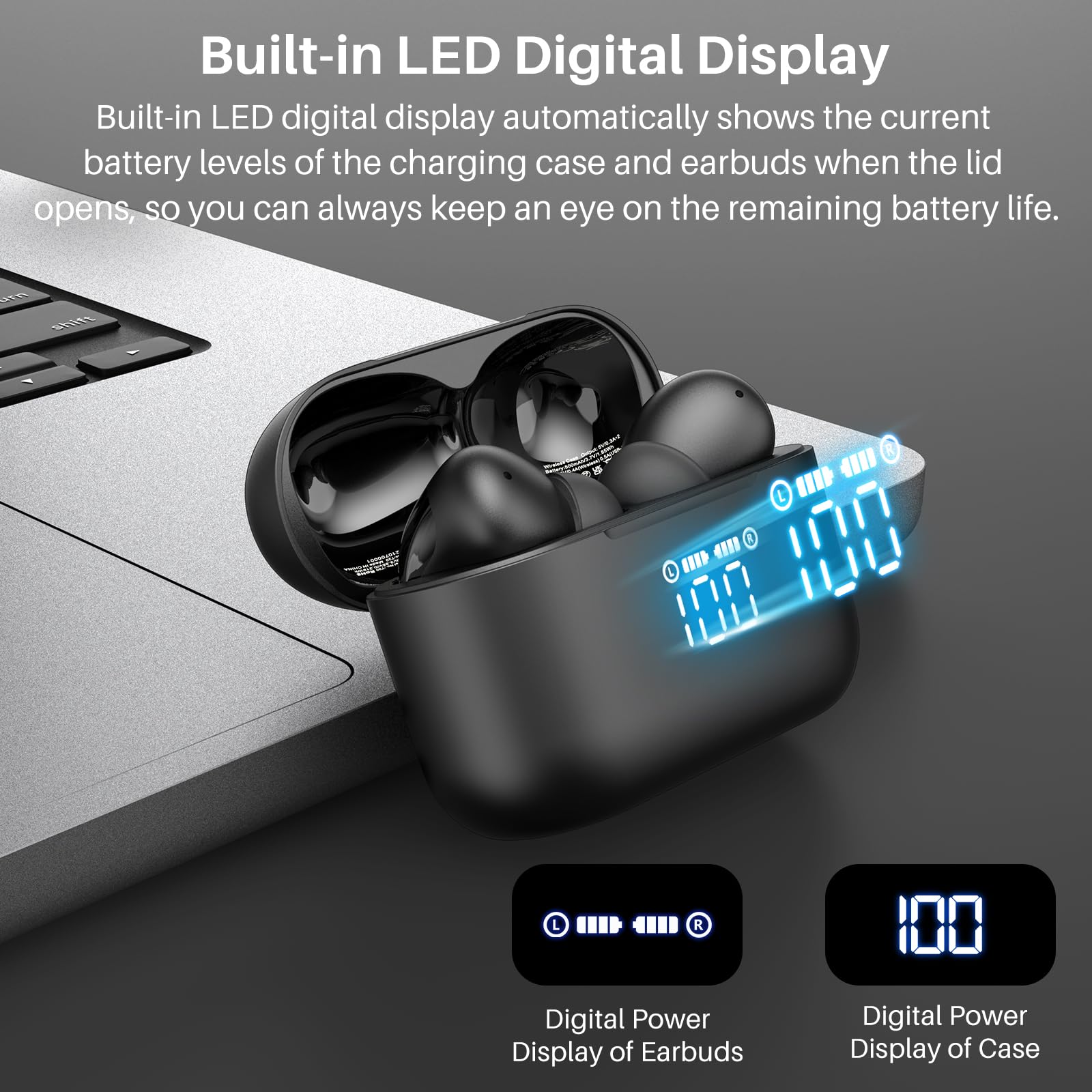 TOZO T20 ワイヤレスイヤホン 極上の音体験 残量確認LEDディスプレイ EQカスタマイズ プレミアムサウンド 専用アプリ対応 タッチ制御対応 防水性能 最大約48時間の再生 ENC通話ノイズキャンセリング ワイヤレス充電 急速充電 接続瞬時 iOS konanonline-10376269 湖南オンライン サンプル画像3