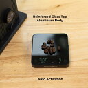 MiiCoffee ミニプレスコーヒースケール、エスプレッソとドリップコーヒー用自動タイマー、アルミボディ&ガラストップ