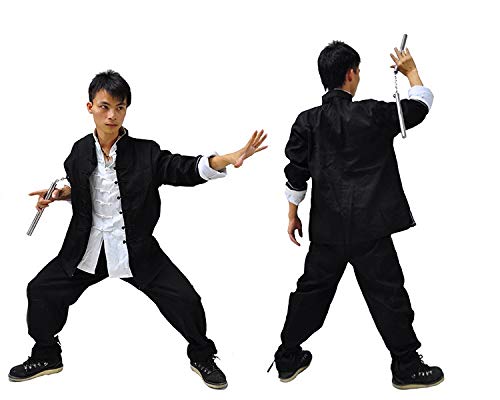 [kitamurasyokai] 功夫 道着 中国拳法 ブルースリー衣装 格闘技 舞台衣装 太極拳 トレーニングウェア (..