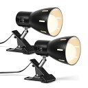 クリップライトE26 スポットライト クリップ led電球付き 60w 中間スイッチ付き 350°回転仕事 屋内照明用ライト ブラック 専用器具 お部屋 寝室 店舗 ディスプレイライト(2個)