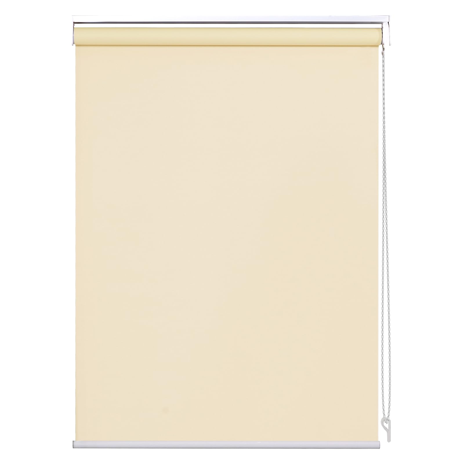 ロールスクリーン ロールカーテン 130x180cm ベージュ 完全遮光 1級遮光 防音 遮熱 表裏同色 防寒 チェーン式 カーテンレール取り付け可能