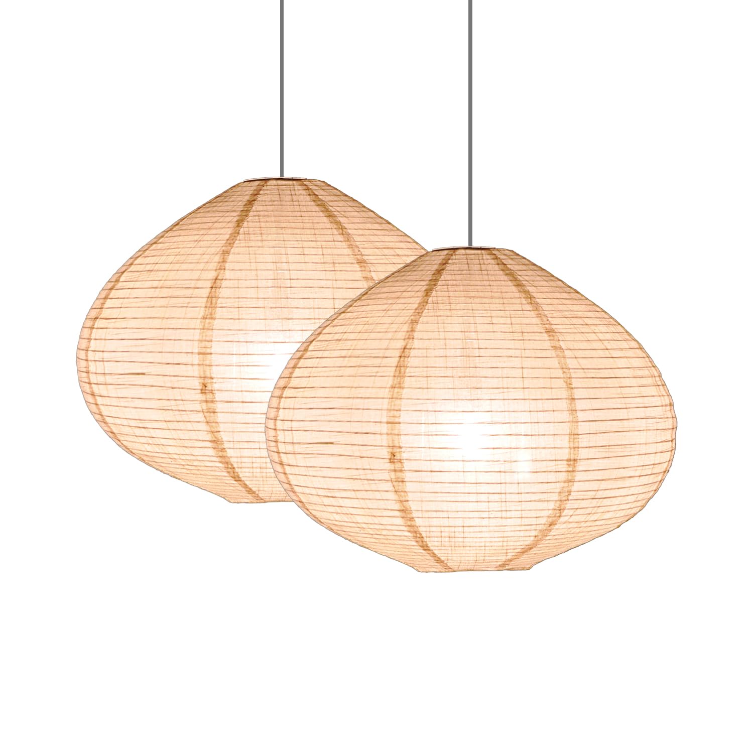 和室照明 リネンのランプシェード 2点セット侘寂風 40cm 北欧風 ボヘミアンランプシェード 手作り ミニ..