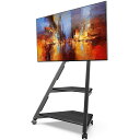 FITUEYES DESIGN テレビスタンド キャスター付き 壁寄せ 32 43 50 55 60 65インチ対応 ロータイプ コーナーテレビ台 ケーブル管理 移動式 デザイン 高さ調節 首振り インテリア 安定性 エッフェルシリーズ ブラック(3)