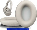 SOULWIT シープスキン イヤーパッド Sony WH-1000XM3 (WH1000XM3) ヘッドセット 用 交換パッド ノイズアイソレーション イヤークッション 厚手 ヘッドホン パッド 明るいシルバー