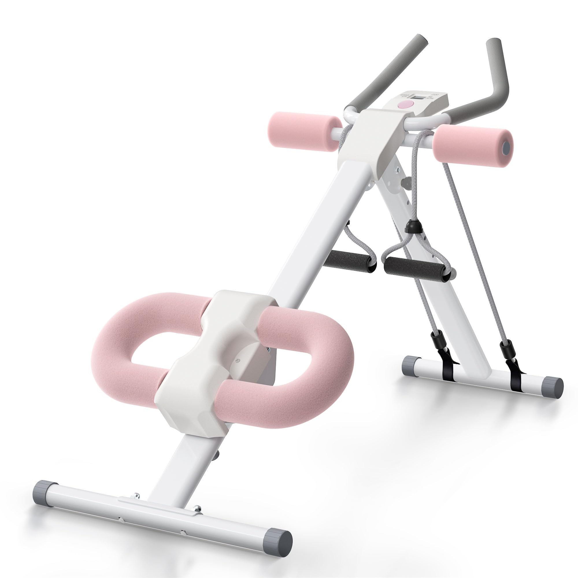 LEEKEY 腹筋 腹筋マシーン 1台4役 腹筋トレーニング 腹筋器具 クランチ 腹筋マシン フィットネス機器 ダイエット器具 腹筋台 全身運動 ピンク