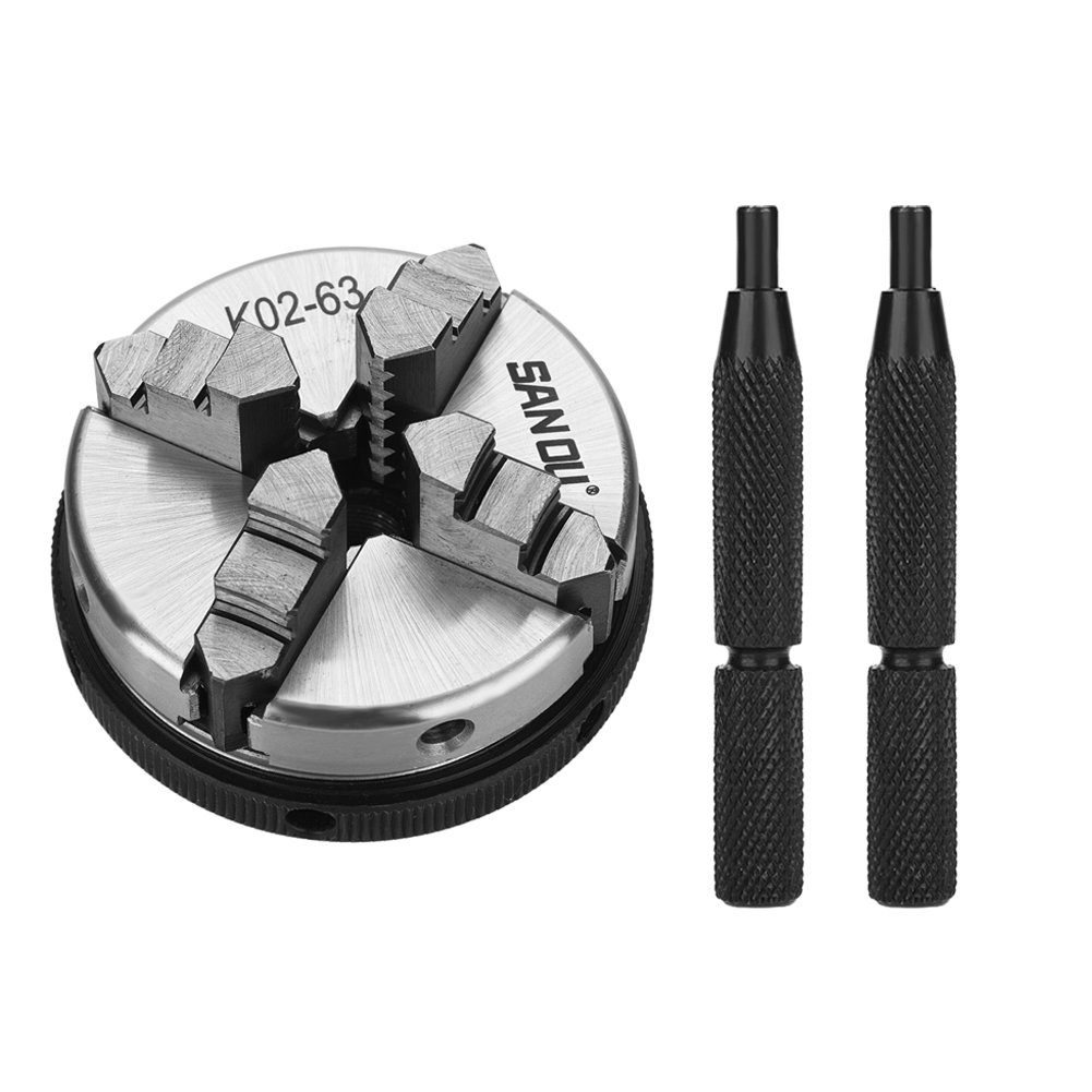 旋盤チャック、K02-63セルフセンタリング旋盤チャック4ジョーセルフセンタリングチャックメタル旋盤チ..