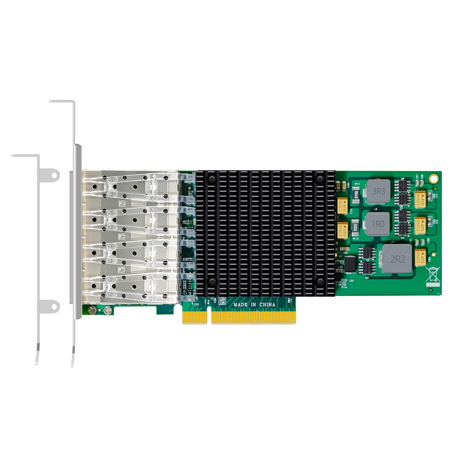 GLOTRENDS ST7322 4ポート 10Gb SFP+ ネットワークカード（イーサネット PCIe NIC）Broadcom BCM57840 コントローラー搭載、PCIe 3.0 x8 インターフェース