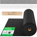 XiaZ 防草シート 雑草防止シート 固定ピン100本と黒丸100枚 UV剤入り 高密度130g/m2 高耐久性不織布 除草シート 紫外線劣化防止 雑草対策 工事用 園芸用防草シート ロールタイプ 厚手 5年耐久 人工芝下 砂利下設置 家庭菜園 農業 1×