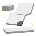 YOUZI マットレス 三つ折り シングル 2層高反発 厚さ10cm 凹凸加工 180N+250N両面選べる 密度30? 折り畳み 体圧分散 洗えるカバー付き メッシュ生地(3)