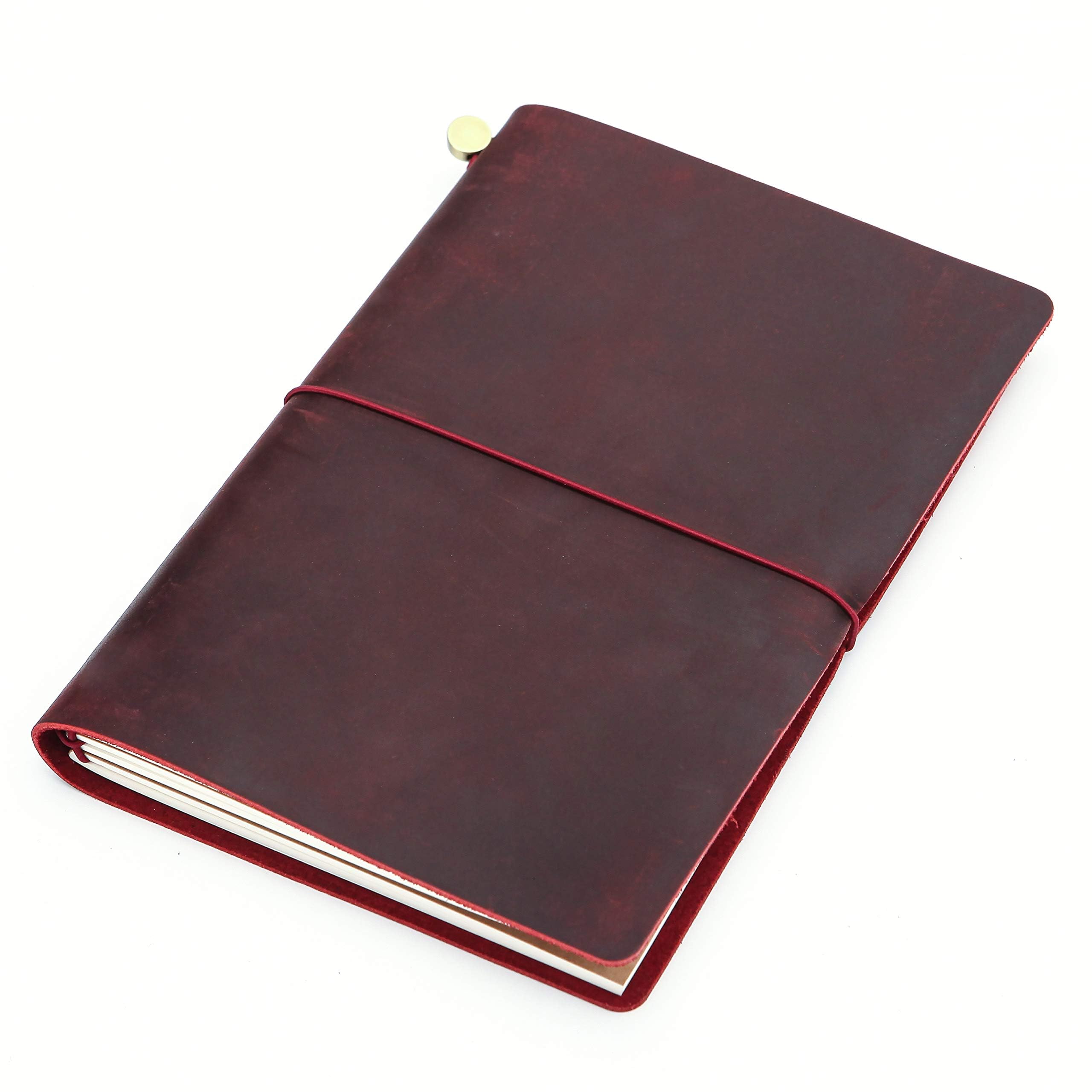 乐天商城 - Collasaro レザーノート 本革 手帳 日記帳 A5サイズ (レッド)
