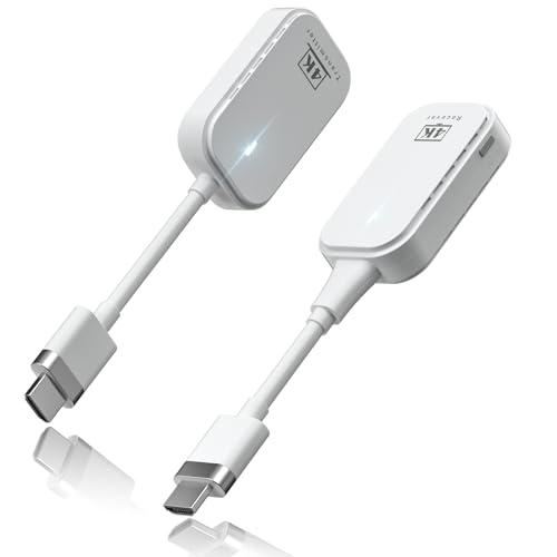 最新型 4K/5Ghz ワイヤレスHDMI 送受信機 小型 収納に便利 無線化 送受信機セット ワイヤレスディスプ..