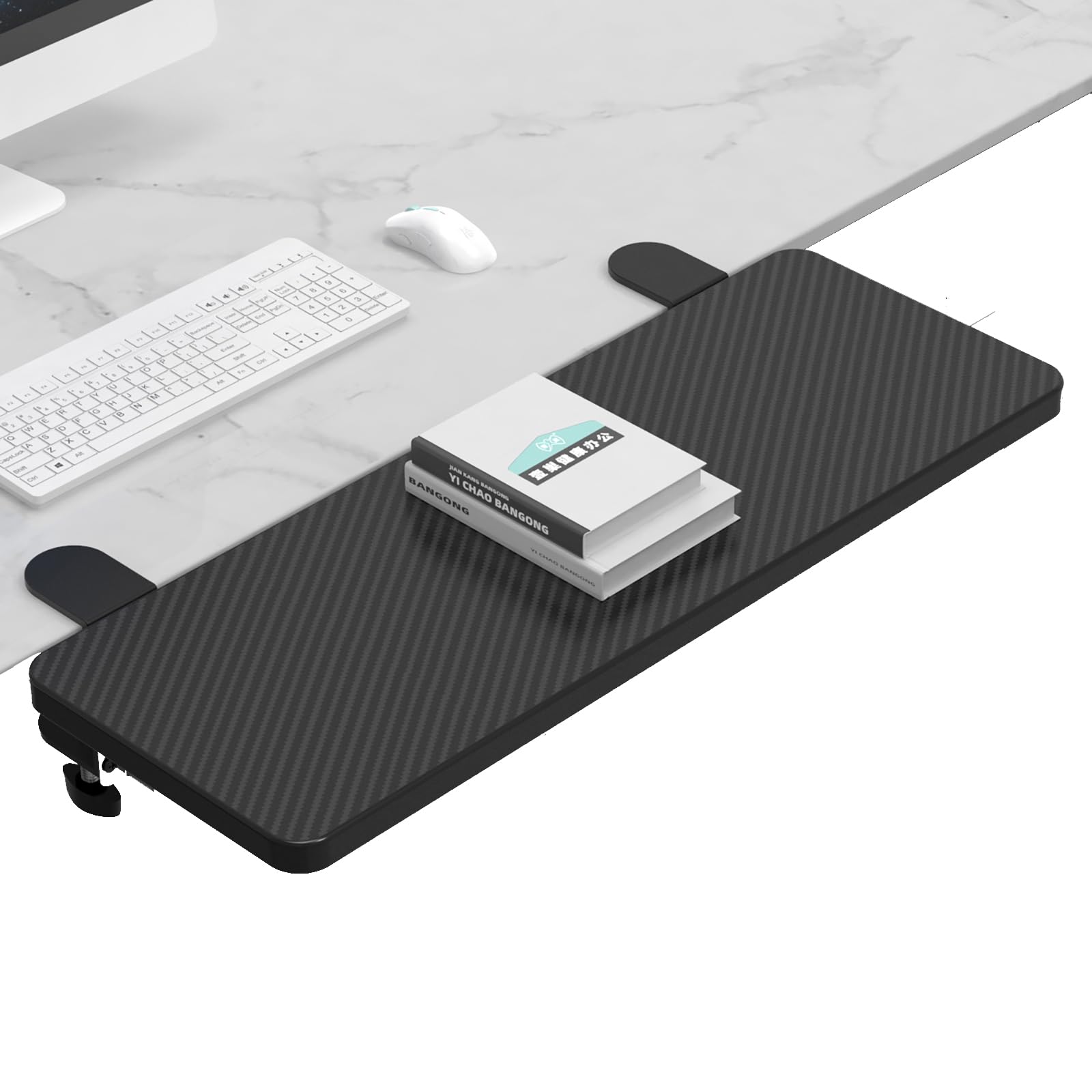 Sisyphy デスクエクステンダー 人間工学デスク拡張 75x24cm【デスク面とフラット/穴あけ不要/折りたた..