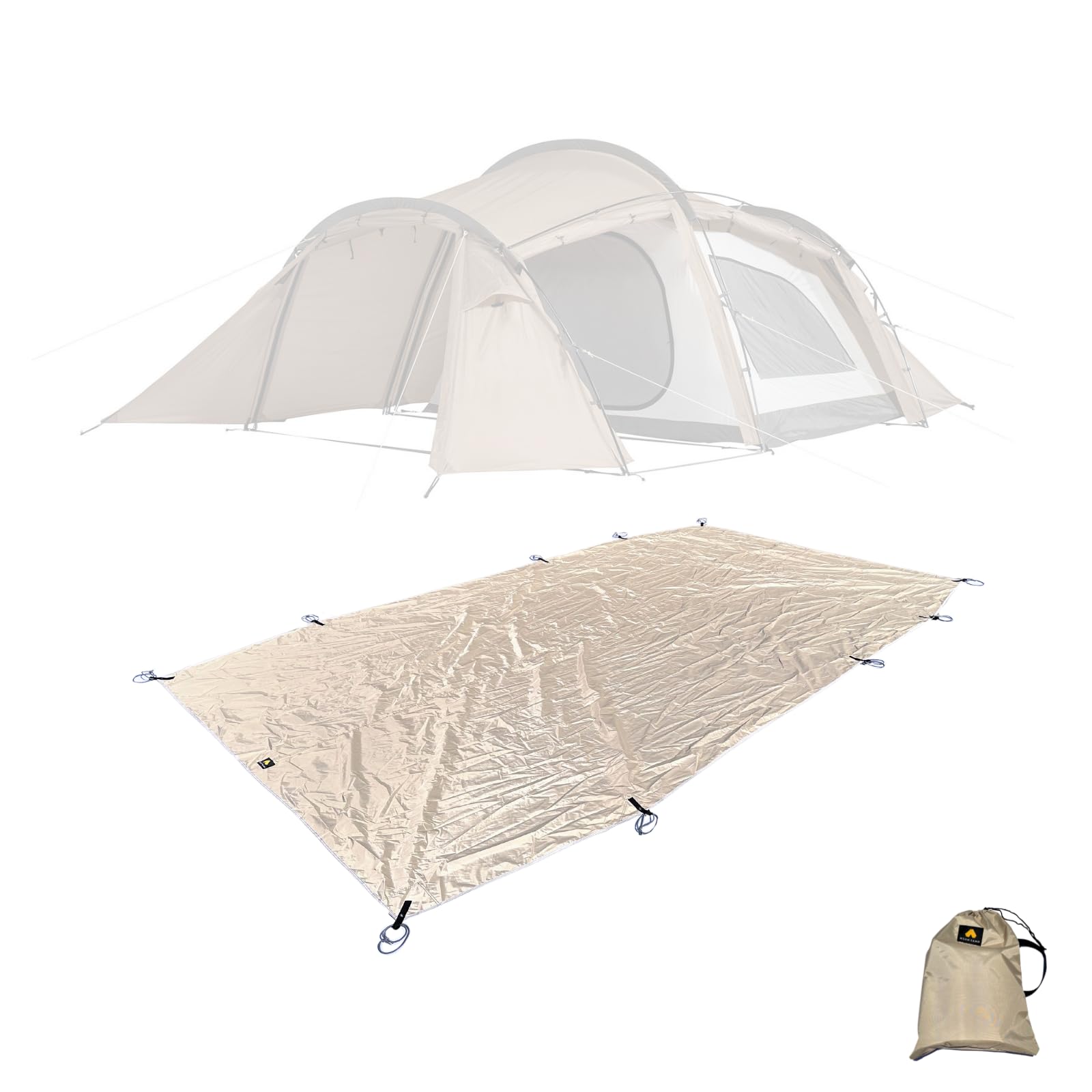 楽天湖南オンラインMECH CAMP グランドシート 全面用 テントアクセサリ テントシート フットプリント ハトメつき 収納袋付き アウトドア キャンプ ※テント本体は含まれません【サバティカル ギリアとの互換性あり】 （compatible with SABBATICA