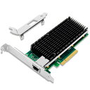 XZSNET 10Gb PCI-E LANカード、Intel X540チップ搭載, Intel X540-T1互換, 10G シングルRJ45ポート NICネットワークカード, PCI Express X8 イーサネットアダプターWindows/Windo