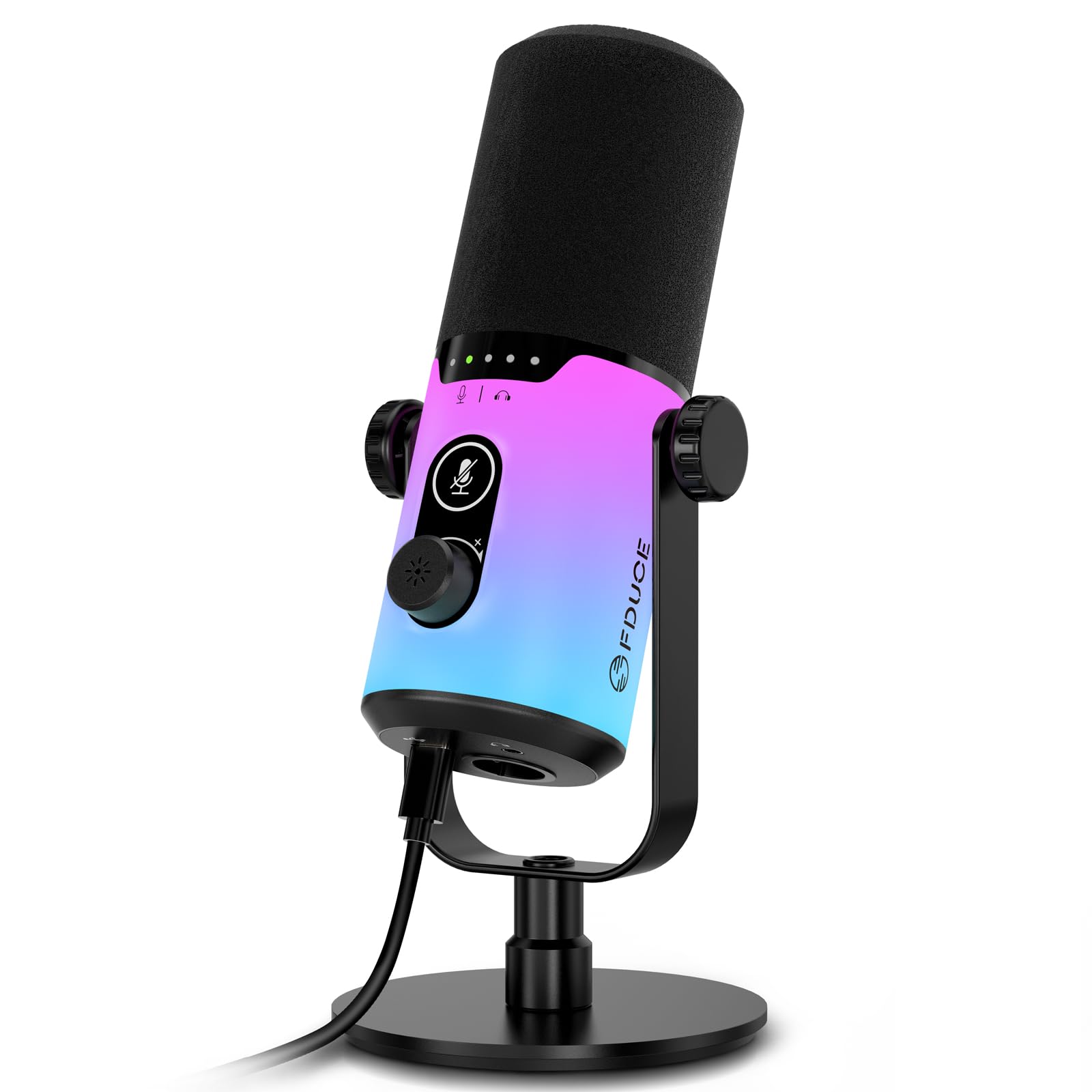 FDUCE USB/XLR �����ߥ� �����ʥߥå� �ޥ��� �ݥåɥ��㥹��Ͽ���� PC ����ԥ塼���� �����ߥ� ���ȥ꡼�ߥ� �ܡ����� �ޥ��� RGB �饤�ȡ��ߥ塼�� �ܥ��󡢥����� �Υ֡��إåɥե��� ����å����ǥ����ȥå� ��������դ� (D
