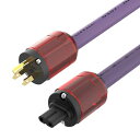 Preffair メガネ電源ケーブルオーディオマニアHiFiオーディオ電源コード12AWG 4N OFC AC電源24K金メッキアメリカン・オス-C7 2穴メス・プラグ、サブウーファー、アンプ、HDTV用の125V/15A(1M) (3.3 feet)