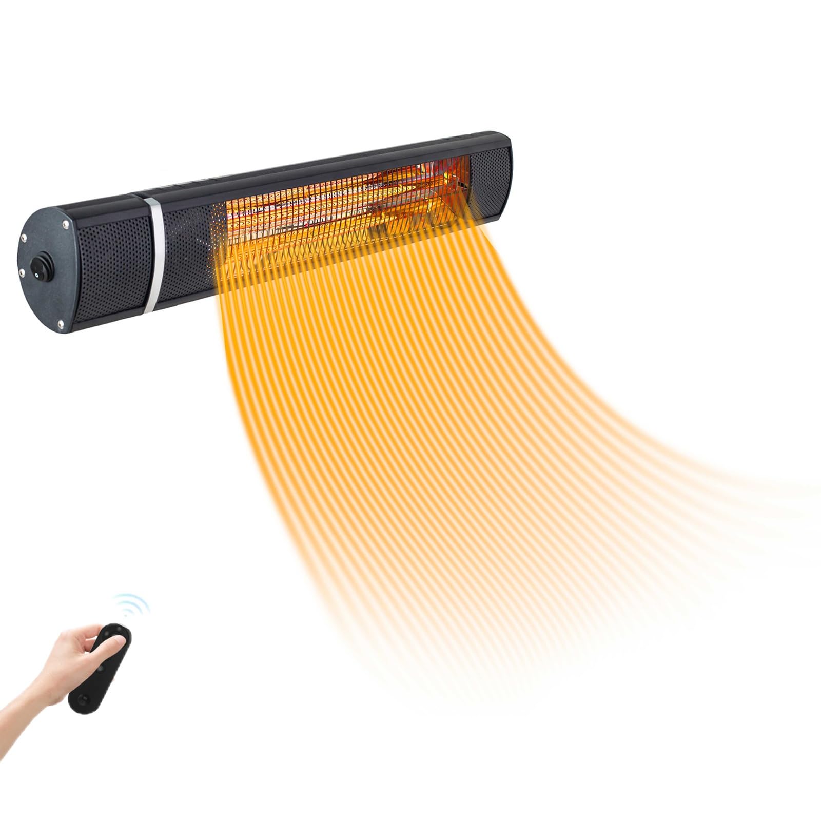 ZAPJQL 屋外ヒーター 電気ストーブ 1秒速暖 省エネ 高速暖房縦型ヒーター 3種類の暖房設定  ...