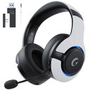 ゲーミングヘッドセット ps5 ヘッドセット 2.4G USB/Type-cアダプター/Bluetooth 5.3有線/無線 4WAY接続ヘッドホン 着脱式ノイズキャンセリングマイク付き 低遅延ゲームヘッドセット 45時間バッテリー RGBライト 着脱式マ
