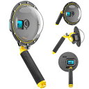TELESIN ダイビングドームポート DJI Osmo Action 4/3用 アクションカメラアクセサリ 水中保護 水中撮影用 防水30M ハウジングケース付き 帽子付き フワッグリップ付き ピストルトリガー付き 水中写真/ビデオ撮影用アクセサリーキッ
