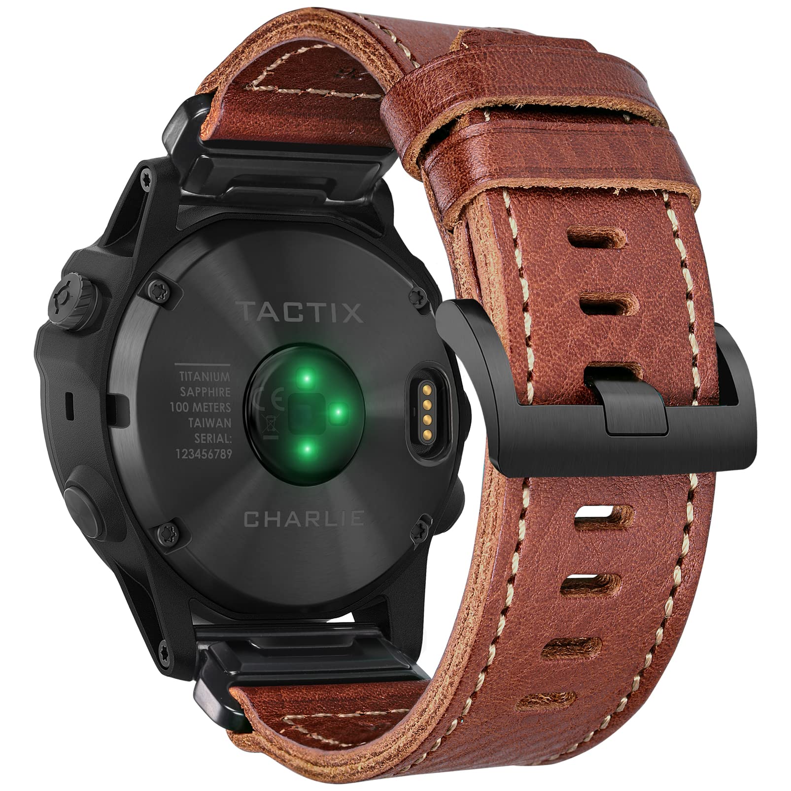 Hemsut ガーミンウォッチバンド 20MM Fēnix/Instinct/Approach/MARQ/Quatix/D2/Forerunner/Enduroシリーズ用 イタリア本革製スマート・ウオッチバンド アップグレードされたコネクタ ガーミンのクイ