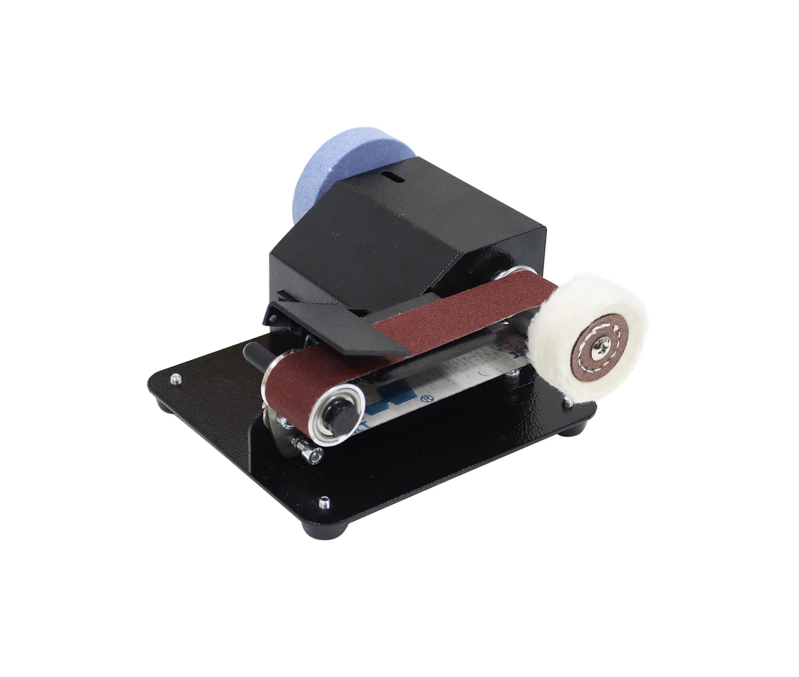 INTBUYING ベルトサンダー 小型 電動ベルトサンダー 多機能グラインダー 0-10000rpm 7段階変速 正逆回..