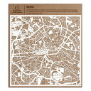 ベルリン切り絵地図、白、30x30センチ、オリジナルデザインペーパーアート、アイデアギフト