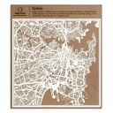 シドニー切り絵地図、白、30x30センチ、オリジナルデザインペーパーアート、アイデアギフト