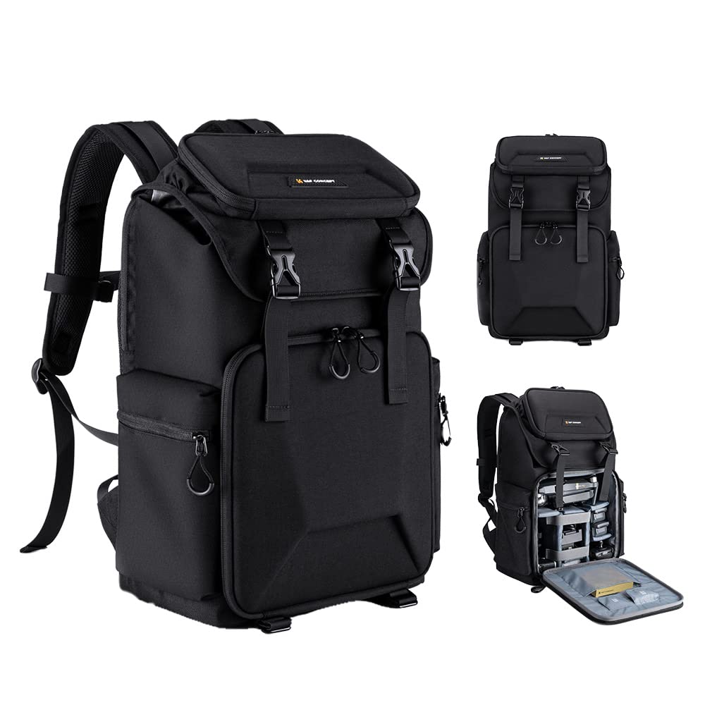 楽天湖南オンライン[K&F Concept] カメラバッグ カメラリュック リュックサック 25L 大容量 2気室 おしゃれ レインカバー付き EVA材質防水耐衝撃 16インチPC収納＆三脚収納可 旅行/撮影/登り/アウトドア撮影に適用