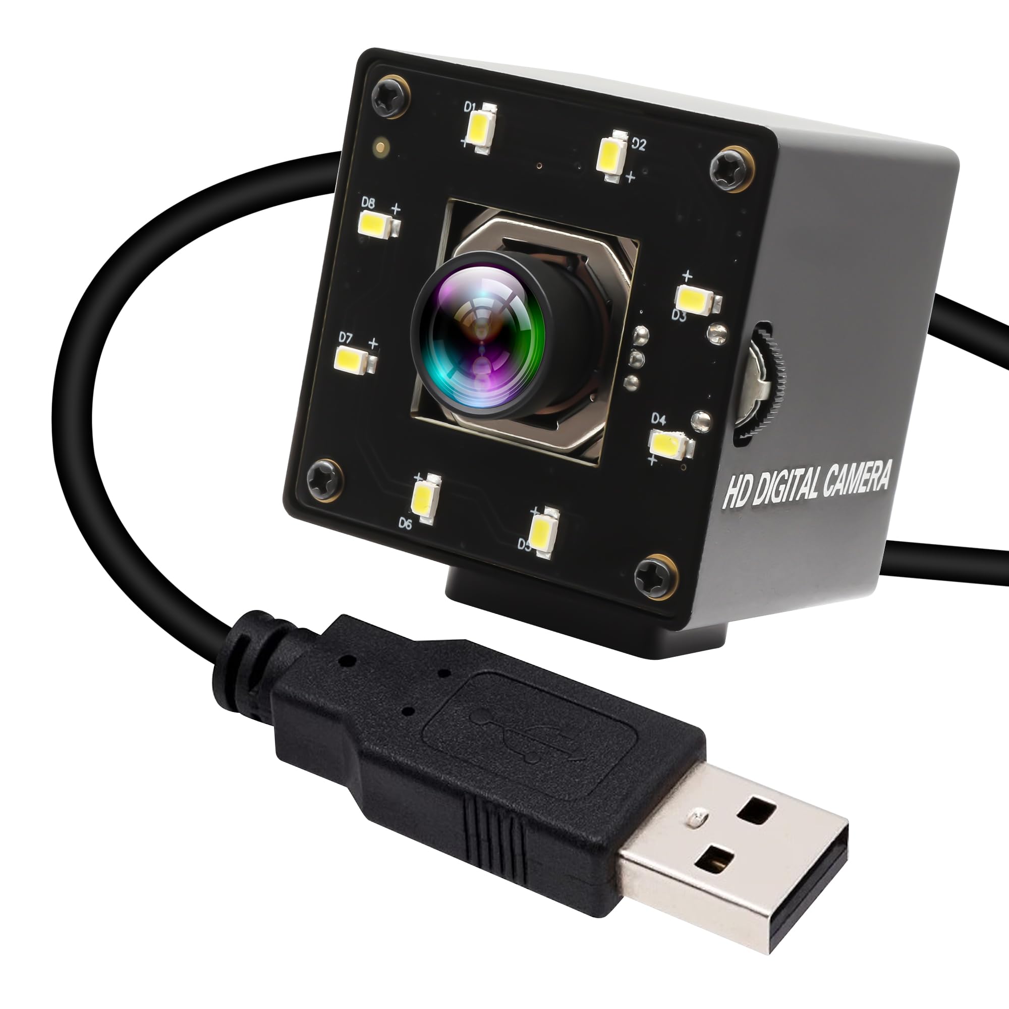 乐天商城 - ELP 120fps USBカメラ 4K USBカメラ 12MPオートフォーカスUSBウェブカメラ 100度カラーナイトビジョンレンズ付き Lightburnカメラ UVC対応 Windows Linux Mac OS用プラグアンドプレイ Jetson N