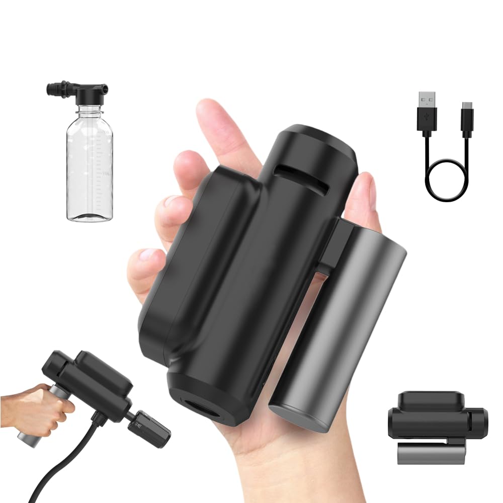 【折り畳める】 充電式 高圧洗浄機 コードレス 5種類の水噴射モード ポータブル高圧洗浄機 ミニ ハンディ 0.9kg超軽量 ハンディウォッシャー 洗車機 水道接続不要 小型 洗車 家庭用 2年品質保証