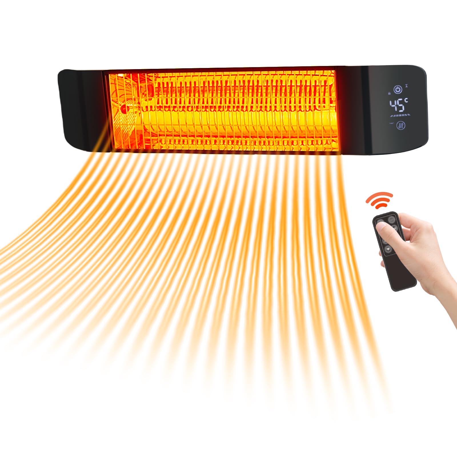 ハロゲンヒーター 屋外 パティオヒーター テラスヒーター 1秒速暖 省エネ 浴室暖房4種類の暖房設定 IP6..