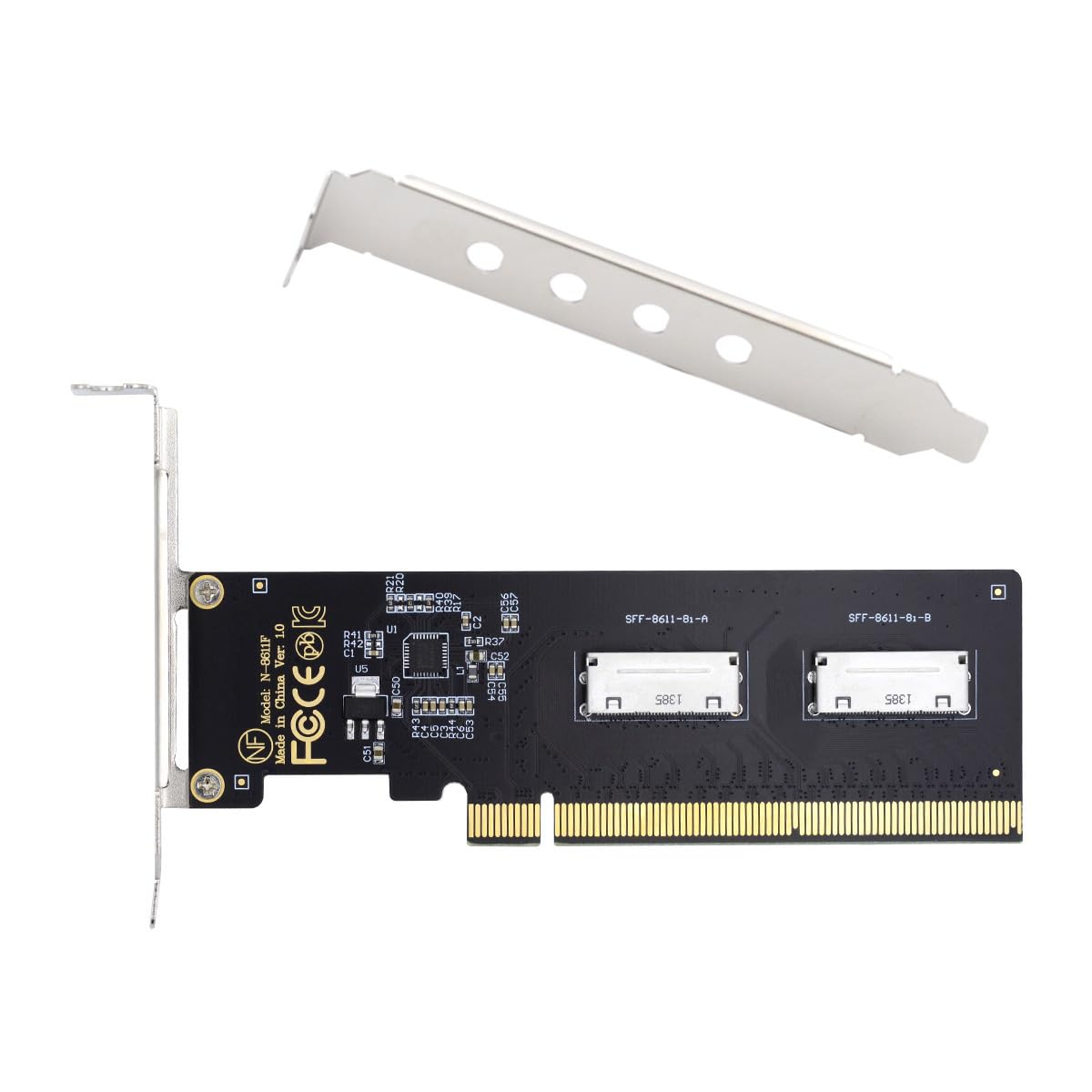 PCI-Express 4.0 PCIE 16x 取り外し可能、デュアル Oculink SFF-8612 SFF-8611 8x VROC アダプター、マザーボード SSD グラフィックカード用