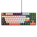 87 キー メカニカル ゲーミング キーボード、US レイアウト レッド スイッチ RGB ライティング 有線 TKL (テンキーレス) 75% サイズ N キー ロールオーバー、PC ゲーマー向け (87Carbon/red Switch)