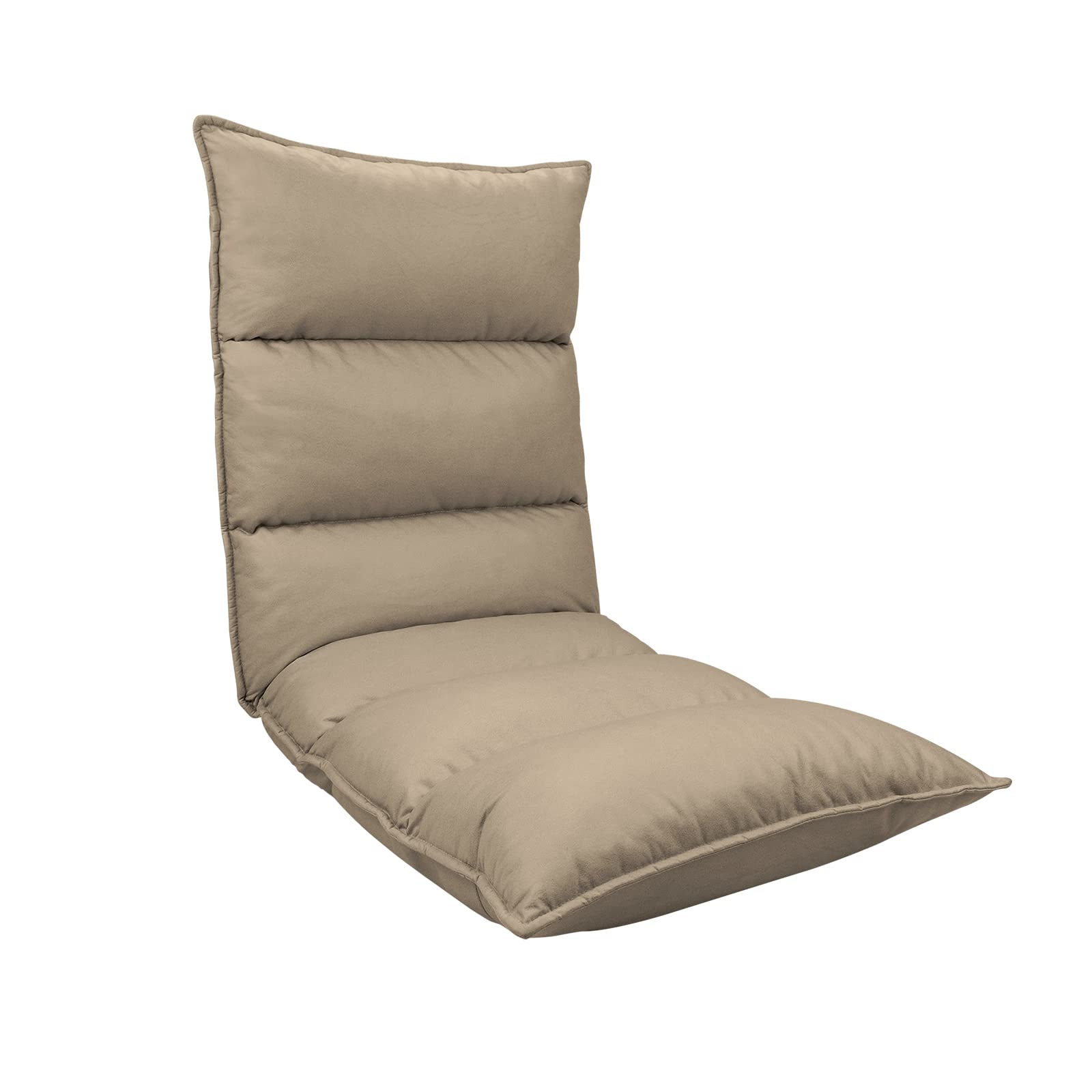 WAVV 座椅子 低反発リクライニングソファー 頭・背・脚独立可動3点14段階 肉厚クッション ハイバック 撥水加工 フロアチェア (コーヒー)