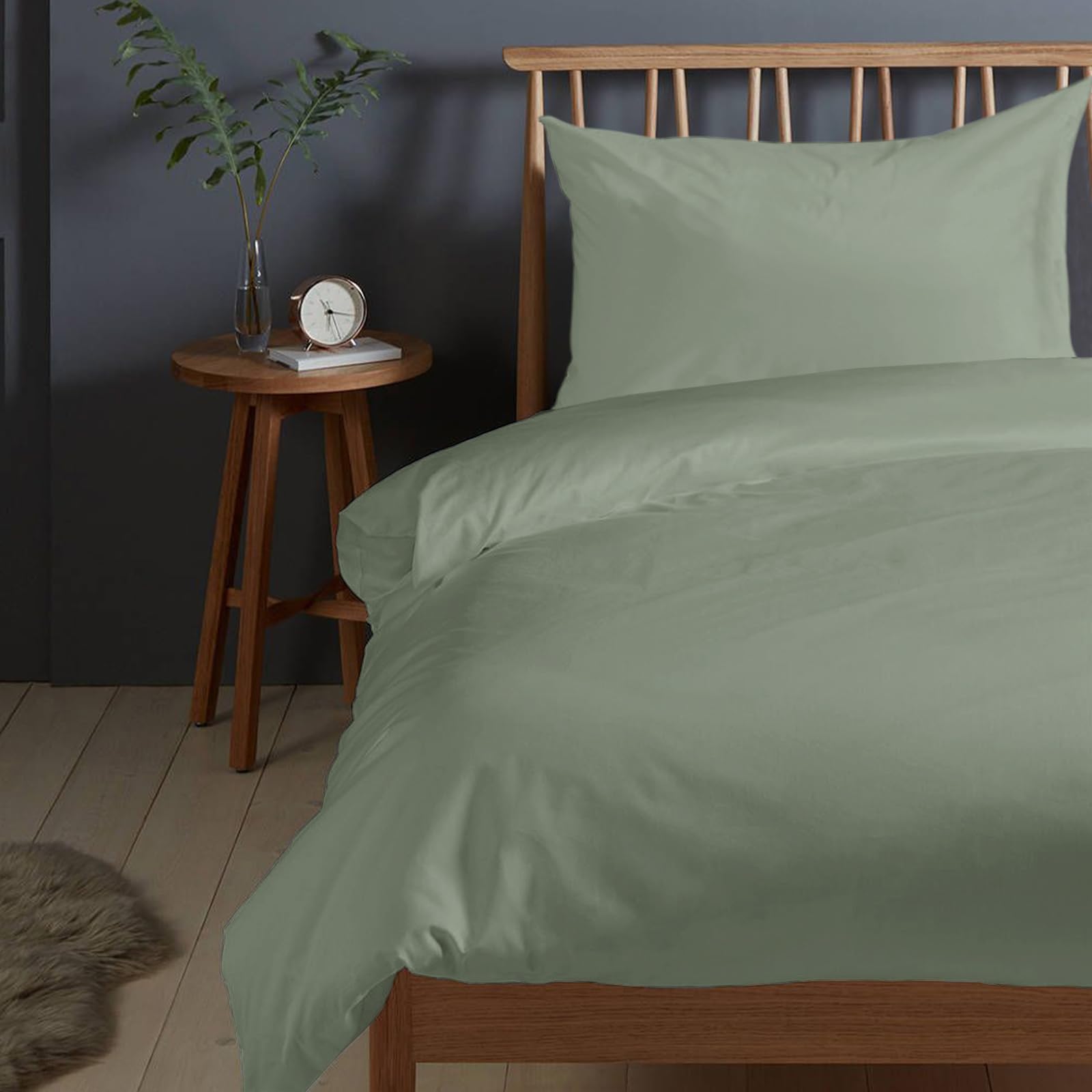 Pizuna (ピズナ) 掛け布団カバー シングル 3点セット - 100%コットン高級400スレッドカウントロングステープルコットンサテン織り、洗濯機で洗える...