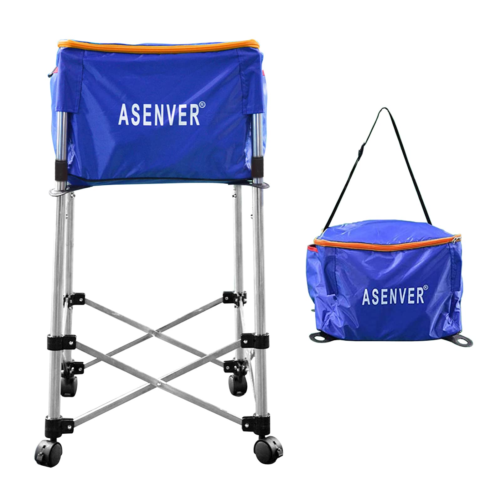 Voodans ボールカート ボールバッグ 移動式 キャスター付ボールバスケット 練習用 ボール収納カゴ 野球..