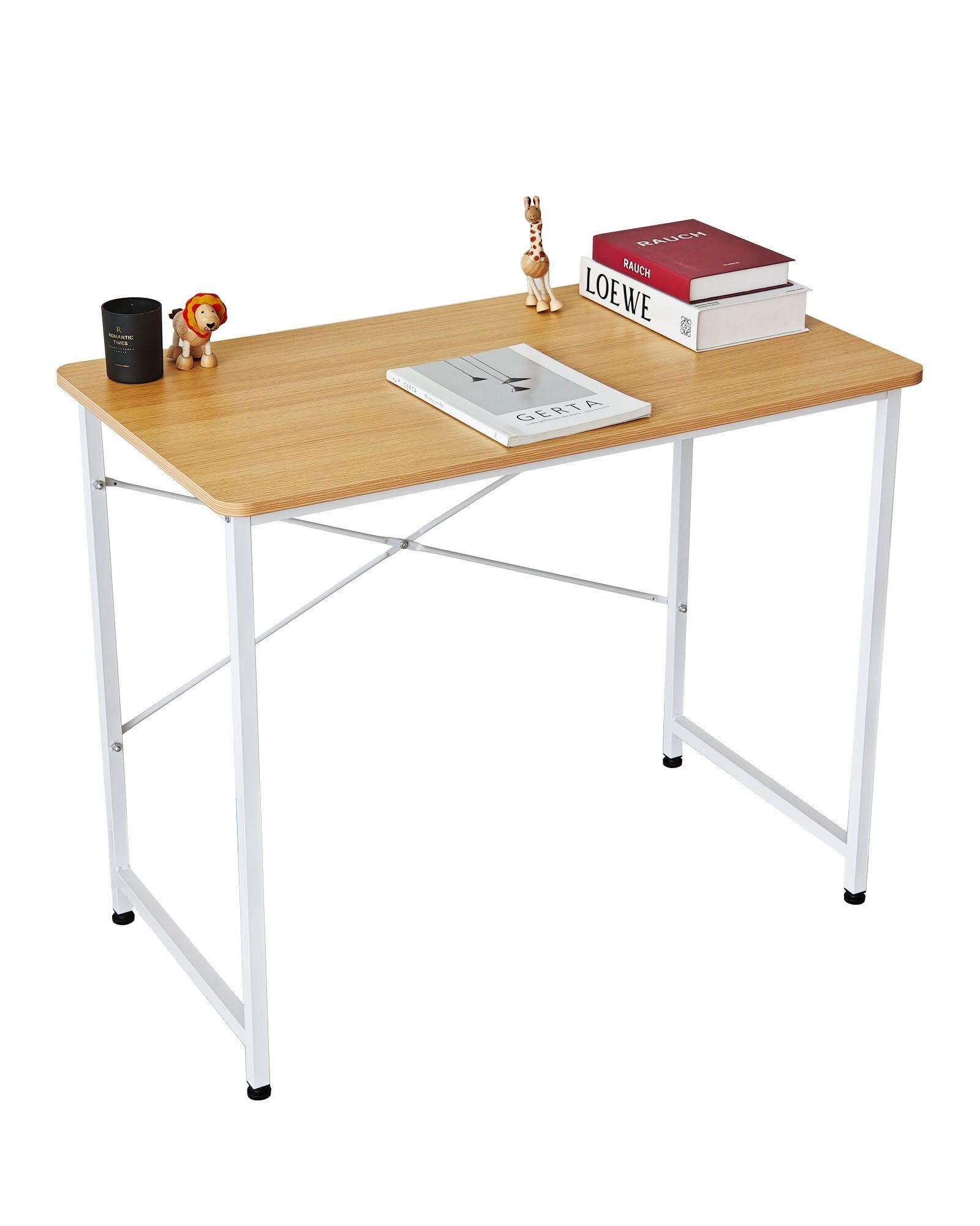 Auromi 机 PCデスク 幅90cm×奥50cm 学習机 勉強机 パソコンテーブル 在宅勤務 作業机 コンパクト つくえ テレワーク テーブル 一人暮らし 白 組立簡単